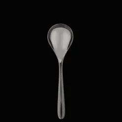 Black Stainless Steel Cream Soup Spoon