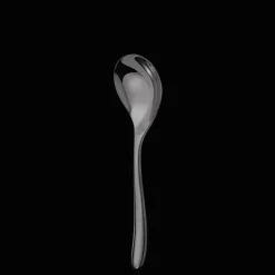Black Stainless Steel Cream Soup Spoon