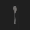 Black Stainless Steel Dessert Spoon