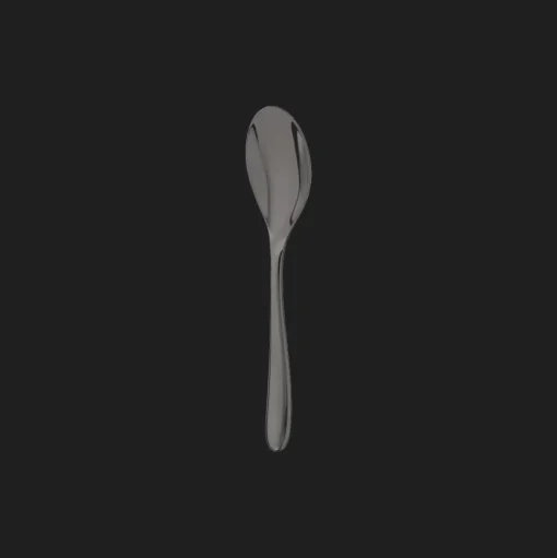 Black Stainless Steel Dessert Spoon
