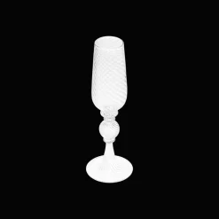 Blown Glass Champagne Flute Set