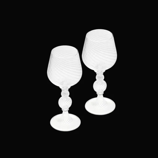 Blown Glass Red Wine Glass Set