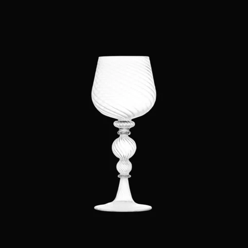 Blown Glass White Wine Glass Set