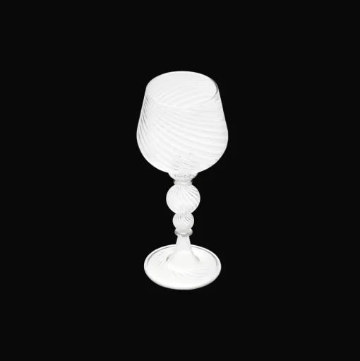 Blown Glass White Wine Glass Set