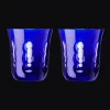 Blue Crystal Water Goblets - Set of 2