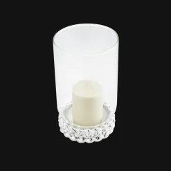 Borosilicate Glass Silver-Plated Hurricane