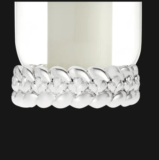 Borosilicate Glass Silver-Plated Hurricane