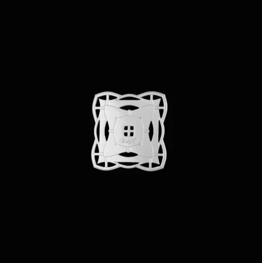 Celebration ornament Rectangle - Silver plated