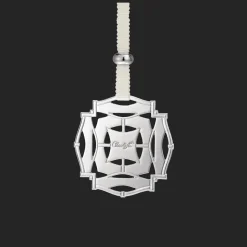 Celebration ornament Round - Silver Plated