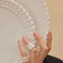 Dinner plate Babylone Porcelain