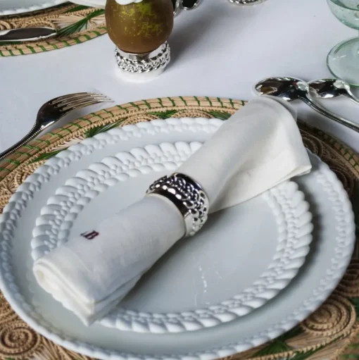Dinner plate Babylone Porcelain