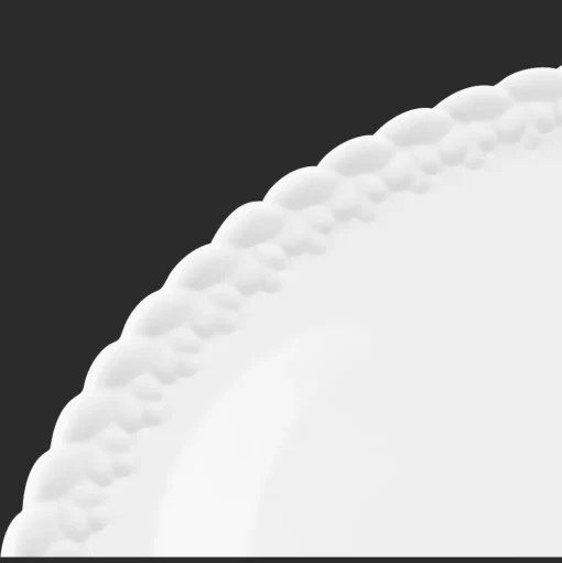 Dinner plate Babylone Porcelain