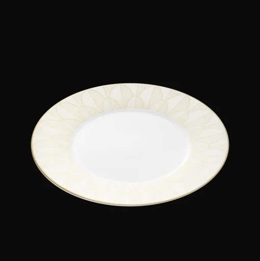 Dinner Porcelain Plate Gold Finish