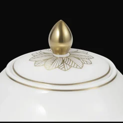 Gold Finish Porcelain Sugar Bowl