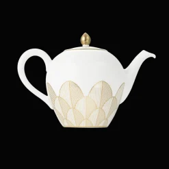 Gold Porcelain Round Teapot - 50 oz