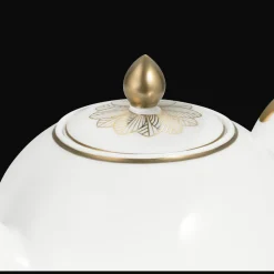 Gold Porcelain Round Teapot - 50 oz