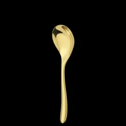 Gold Stainless Steel Cream Soup Spoon