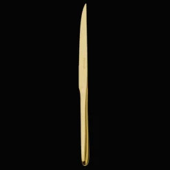 Gold Stainless Steel Serrated Blade Steak Knife