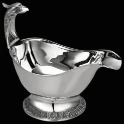 Large Silver-Plated Gravy Boat