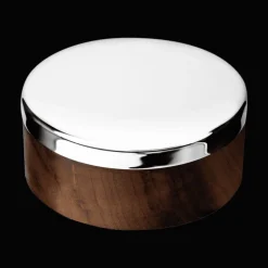 Large Wood Silver-Plated Box - 5 in