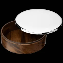 Large Wood Silver-Plated Box - 5 in