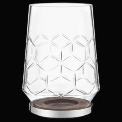 Madison 6 Glass, Wood And Silver-Plated Hurricane