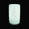 Medium Green Glass Vase With Silver-Plated Ornament