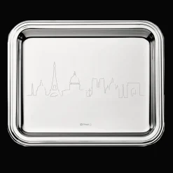 PARIS Skyline Silver-Plated Tray - 8 x 6 in