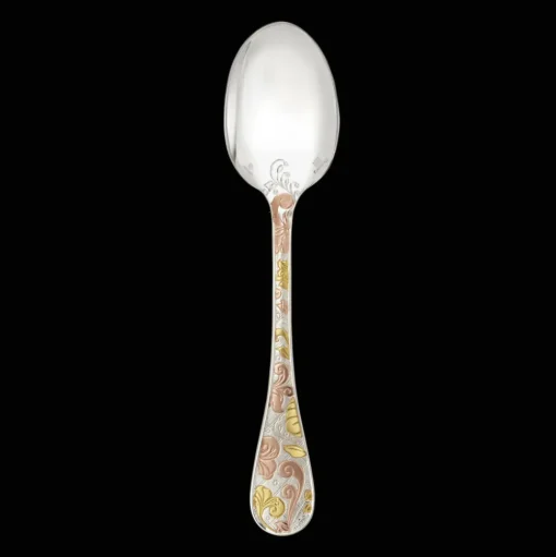 Partially Gilded Rose & Yellow Gold Table Spoon