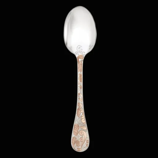 Partially Gilded Rose Gold Table Spoon