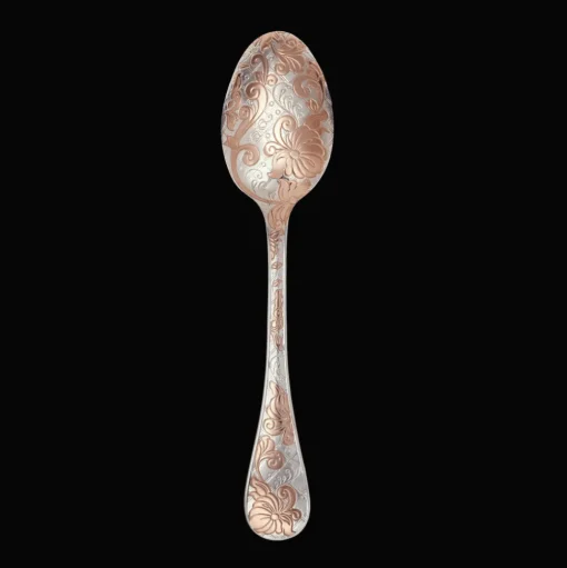 Partially Gilded Rose Gold Table Spoon