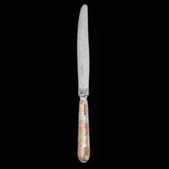 Partially Gilded Rose Gold Dinner Knife