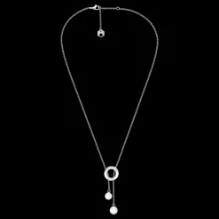 Pearl & Sterling Silver Lariat Necklace