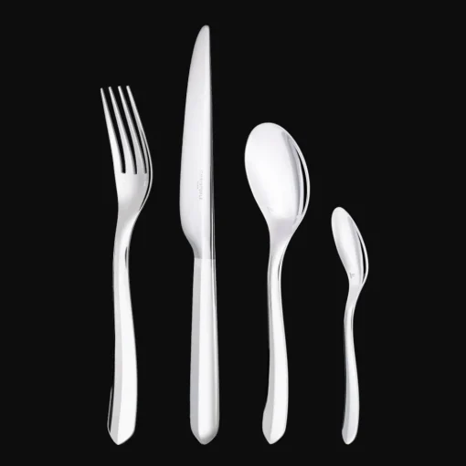 24-piece Silver-Plated Flatware Set for 6 People with Small Storage Box