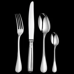 24-Piece Silver-Plated Flatware Set with Storage Box