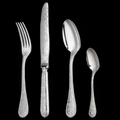 24-Piece Silver-Plated Flatware Set with Storage Box
