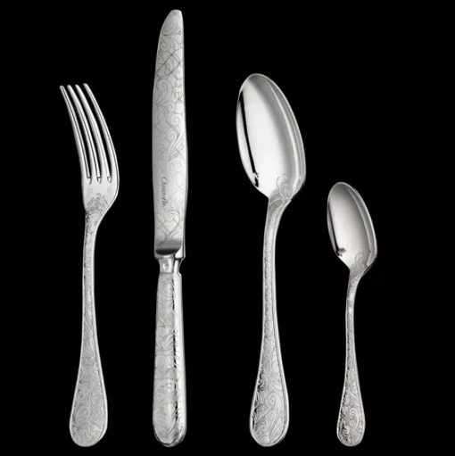 24-Piece Silver-Plated Flatware Set with Storage Box