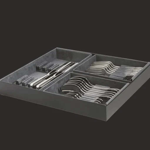 24-piece Silver-Plated Flatware Set for 6 People with Small Storage Box