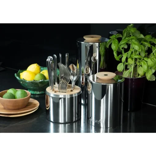 24-Piece Stainless Steel Flatware Set with Storage Capsule