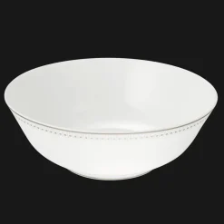 Platinum Finish Porcelain Salad Serving Bowl