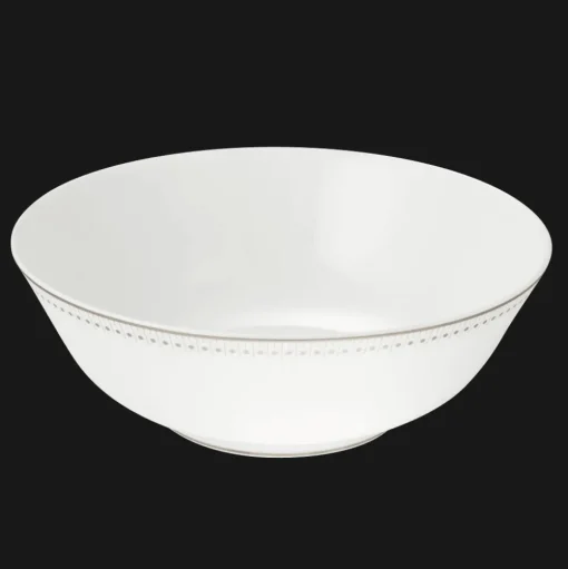 Platinum Finish Porcelain Salad Serving Bowl