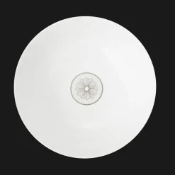 Platinum Finish Porcelain Salad Serving Bowl