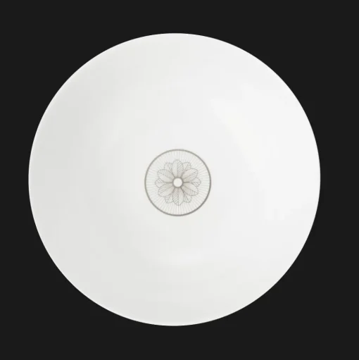 Platinum Finish Porcelain Salad Serving Bowl