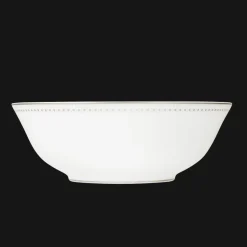 Platinum Finish Porcelain Salad Serving Bowl