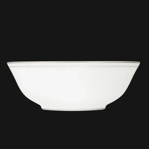 Platinum Finish Porcelain Salad Serving Bowl