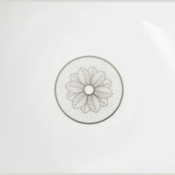 Platinum Finish Porcelain Salad Serving Bowl