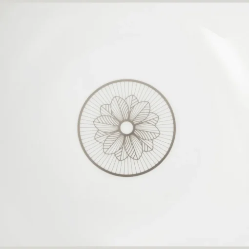 Platinum Finish Porcelain Salad Serving Bowl