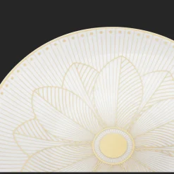 Porcelain Bread Plate Gold Finish