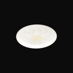 Porcelain Bread Plate Gold Finish