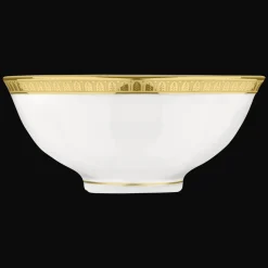 Porcelain Chinese Soup Bowl Gold finish